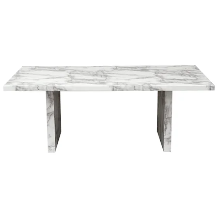 Faux Marble Rectangular Dining Table