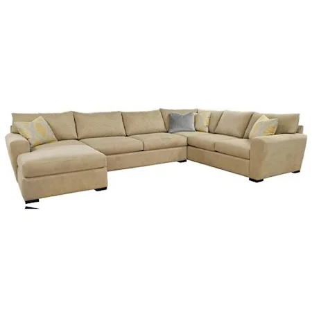 Casual 3-Piece Sectional with Left-Facing Chaise