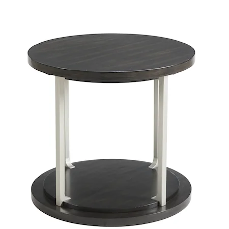 Contemporary Round End Table