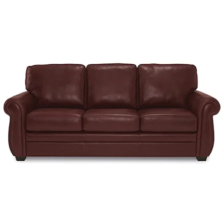 Traditional Sofa with Rolled Arms