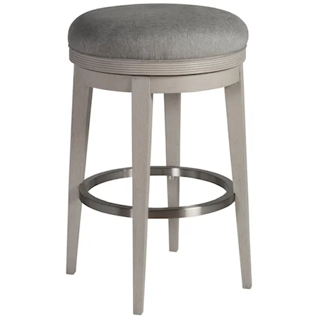 Contemporary Upholstered Swivel Barstool