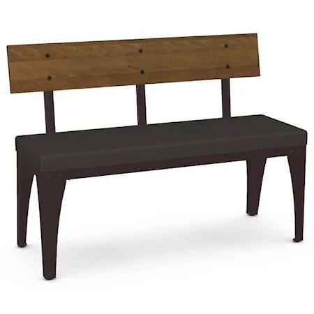 Customizable Architect Bench with Upholstered Seat