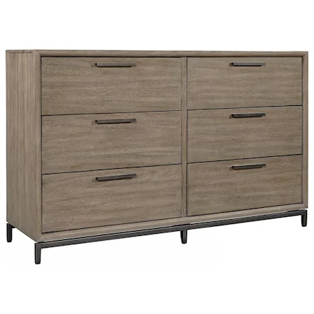 Transitional Dresser with Felt-Lined Top Drawers