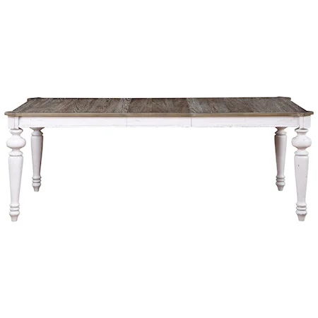Cottage Dining Table with Rectangular Wood Top