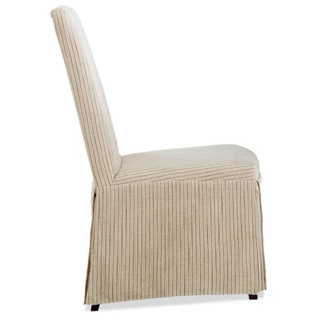 Modern Farmhouse Upholstered Slip-Cover Side Chair