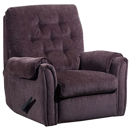 Casual Glider Recliner with Padded Arms