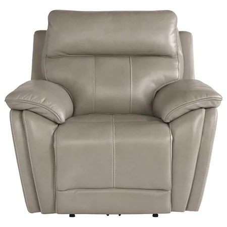 Transitional Wallsaver Power Recliner with Adjustable Power Headrest