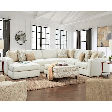 4-Piece Sectional with Left Chaise