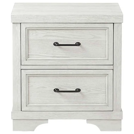 Farmhouse 2-Drawer Nightstand