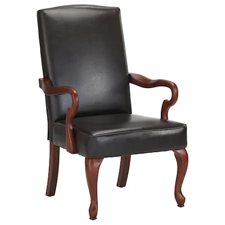 Goose Neck Arm Chair with Casual yet Traditional Living Room Style