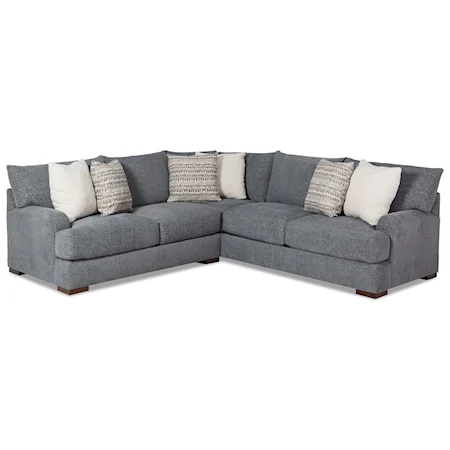 Casual 4-Seat Sectional Sofa with RAF Return Sofa