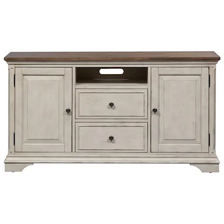 Farmhouse 56 Inch TV Console with 2 Doors