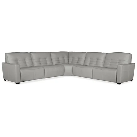 Leather Power Motion Sectional