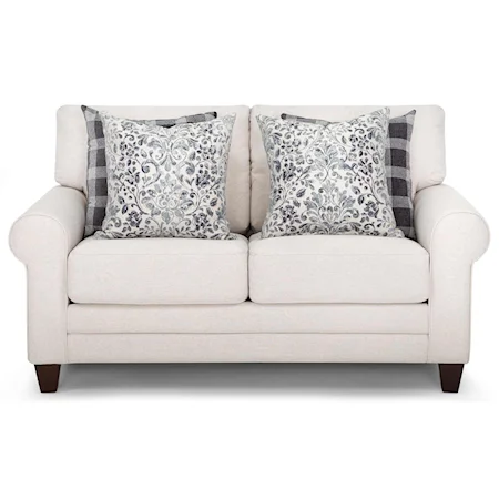 Casual Upholstered Loveseat