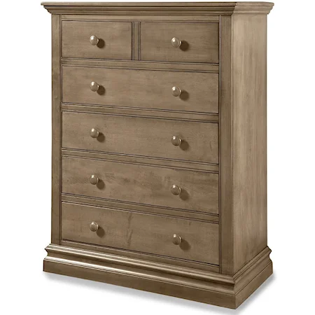 Casual Chest of Drawers with Solid Wood Drawer Boxes