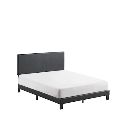 Queen Platform Bed with Adjustable Headboard