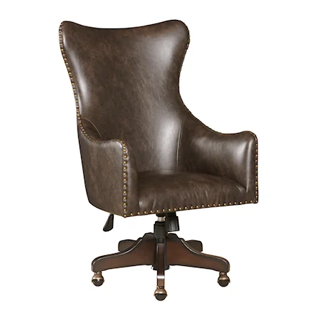 Madeline Swivel Leather Desk Chair