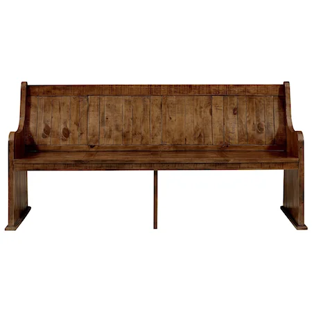 Casual Dining Bench with High Back