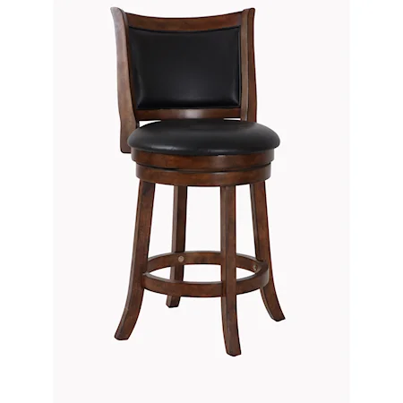 Transitional 24" Upholstered Counter Stool