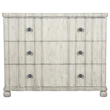 Traditional 3-Drawer Bachelor's Chest in White Finish