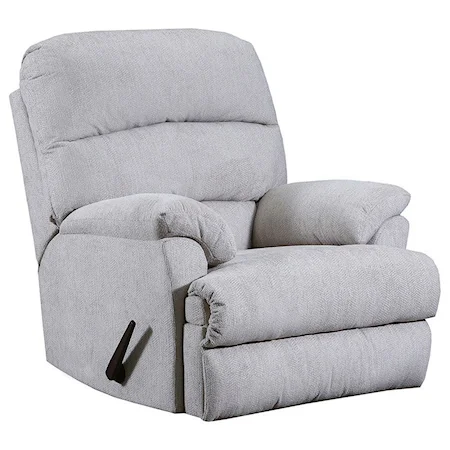 Casual Recliner with Pillow Arms