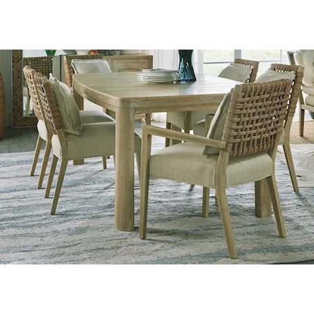 Coastal 7-Piece Table and Chair Set with Table Leaf