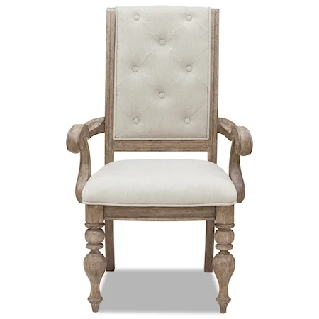 Traditional Tufted Arm Chair