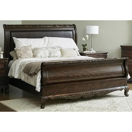 Traditional California King Sleigh Bed