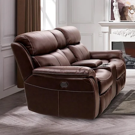 Power Reclining Loveseat with Console