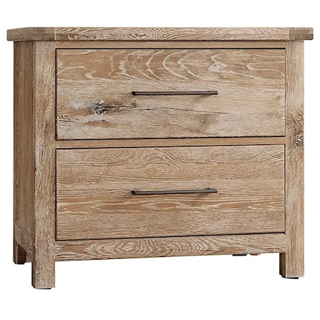 Rustic 2-Drawer Nightstand