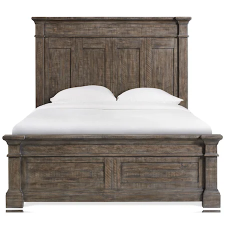 Rustic Traditional Queen Panel Bed