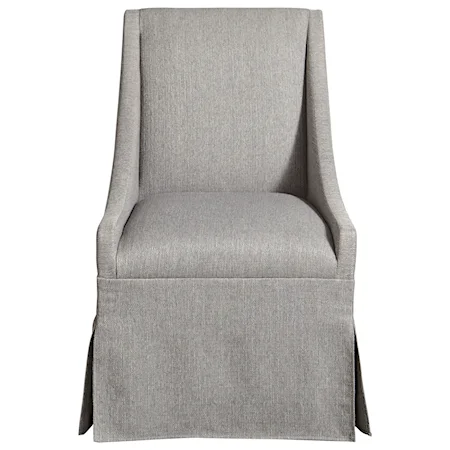 Townsend Castered Upholstered Dining Chair with Skirt