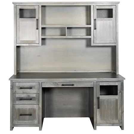 Contemporary Executive Desk with Hutch