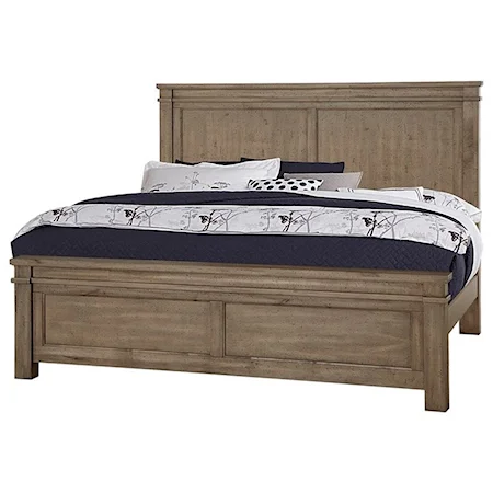Solid Wood Queen Panel Bed