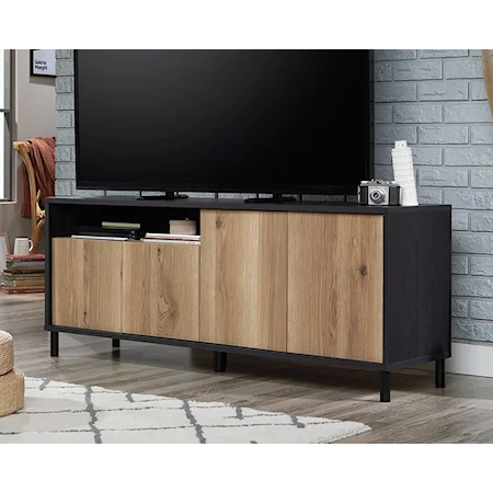 Rustic TV Credenza with Concealed Storage