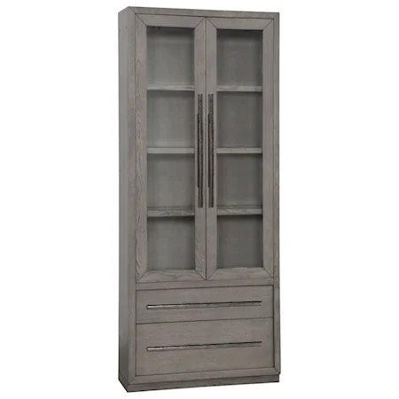 Contemporary 36 in. Glass Door Cabinet