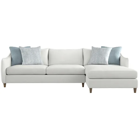 Contemporary Sectional with Luxe Feather Down Cushions