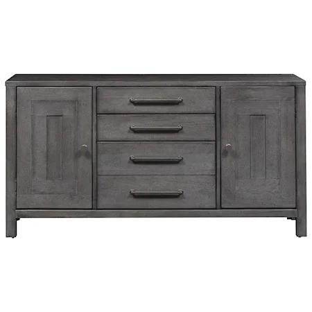 Contemporary Office Storage Credenza with File Drawer