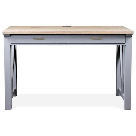 Modern Farmhouse Writing Desk with Electrical and USB Outlets