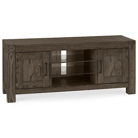 Modern Rustic Entertainment Console with Cabinets