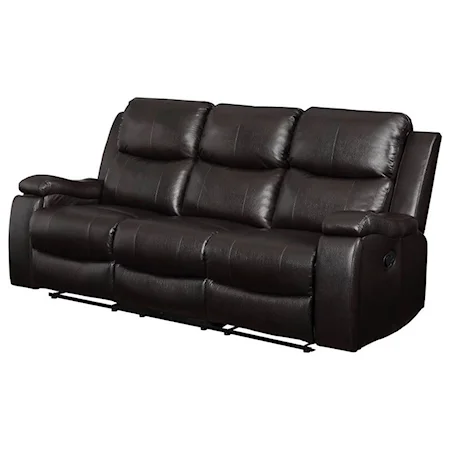 Casual Reclining Sofa with Hidden Cup Holders