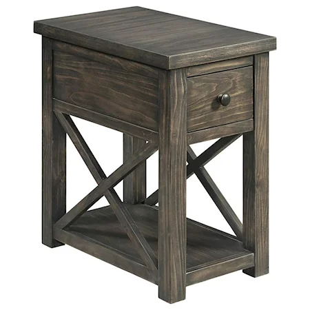 Casual Chairside Table with Drawer