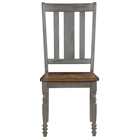 Shabby Chic Dining Chair with Slat Back