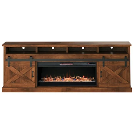 Farmhouse Style 92" Fireplace Console
