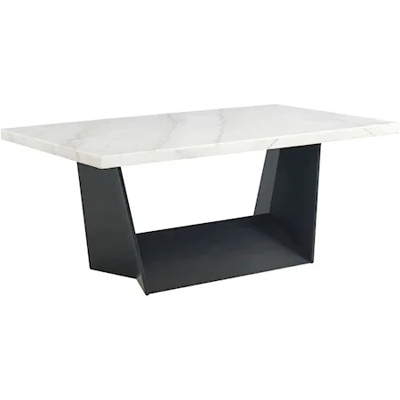 Contemporary Dining Table with Marble Top