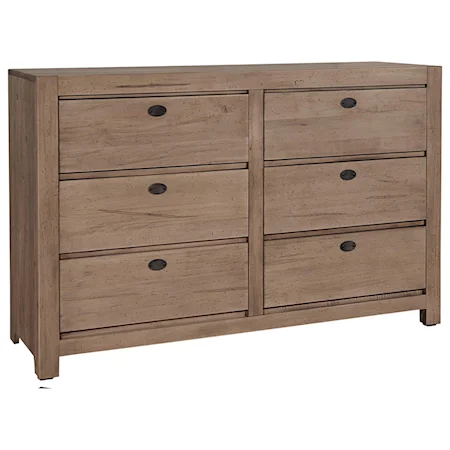 Casual Dresser with 6 Drawers