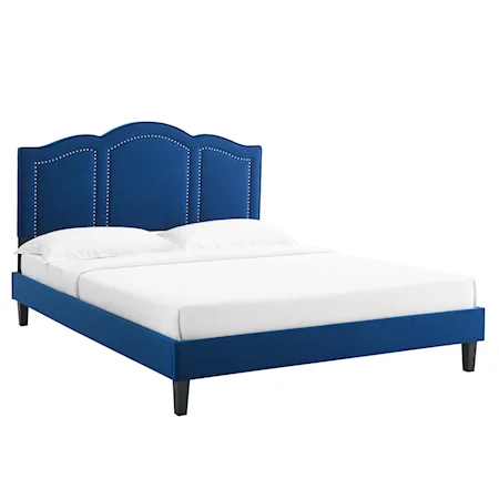 Emerson Velvet Twin Platform Bed