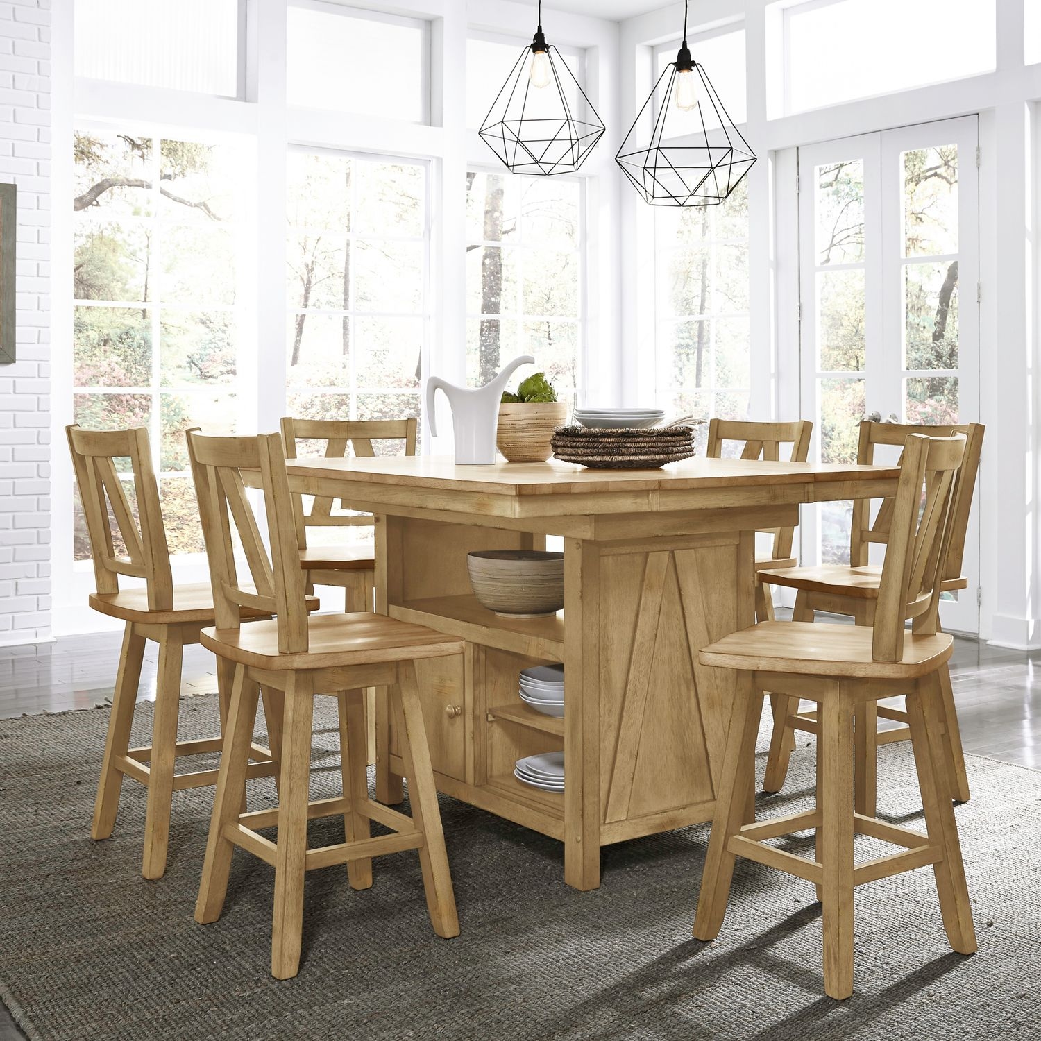 7 Piece Gathering Table Set
