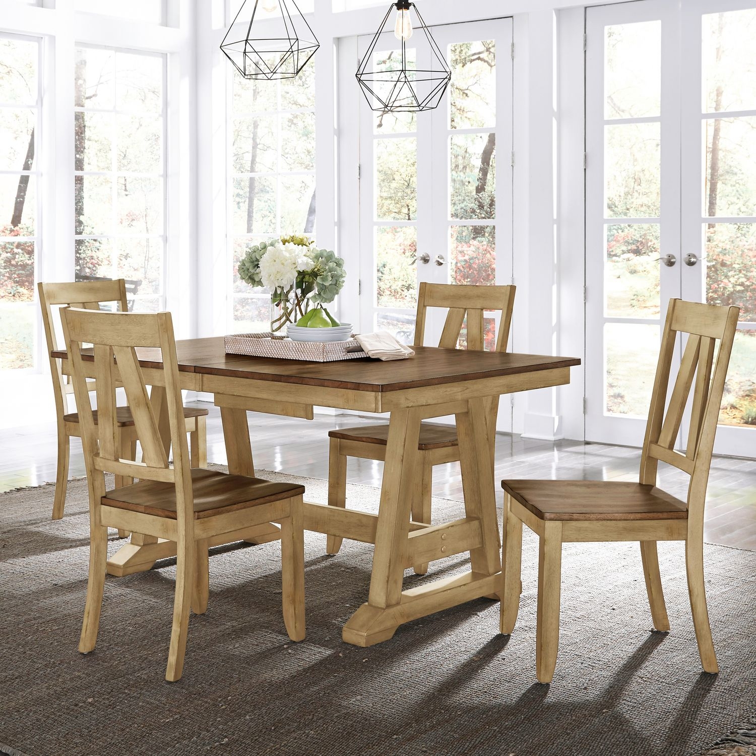 5-Piece Trestle Table Set