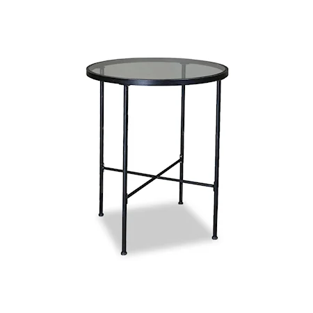 Traditional Pub Table with Tempered Glass Top